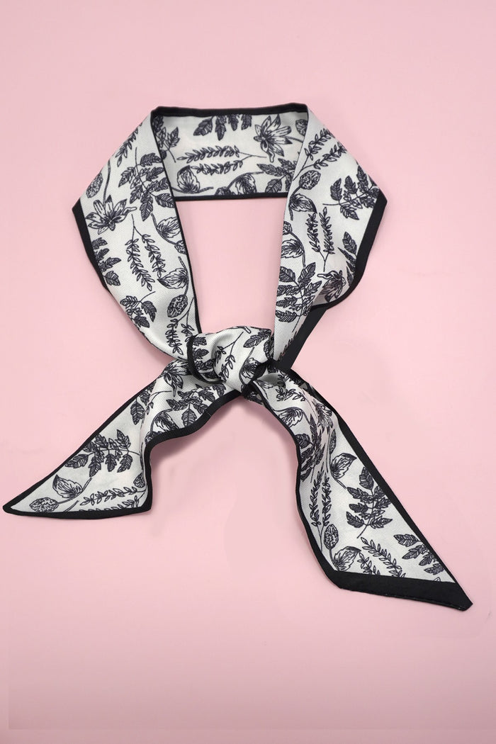 black white twilly scarf wrap