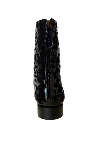 Alaïa Black Patent Leather Ankle Boots - Runway Catalog
