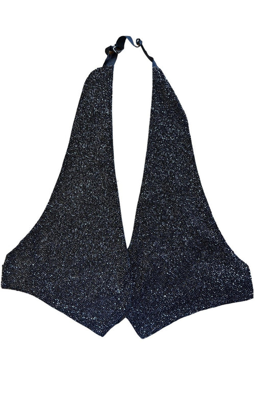 BCBGMAXAZRIA Black Sequins Bralette - Runway Catalog
