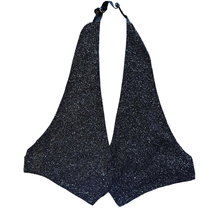 BCBGMAXAZRIA Black Sequins Bralette - Runway Catalog