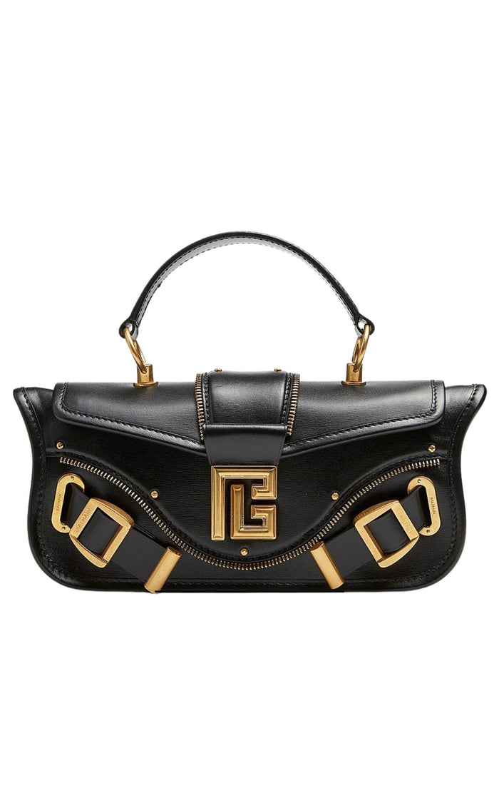 Balmain Blaze Small Leather Shoulder Bag - Runway Catalog