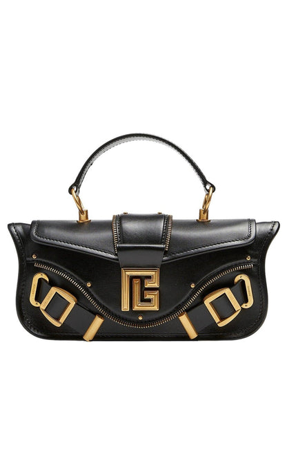 Balmain Blaze Small Leather Shoulder Bag - Runway Catalog