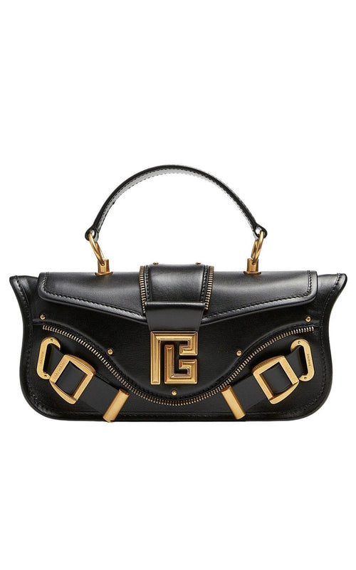 Balmain Blaze Small Leather Shoulder Bag - Runway Catalog