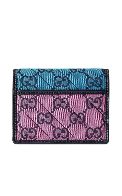 Gucci Blue Gg Marmont Multicolor Wallet - Runway Catalog