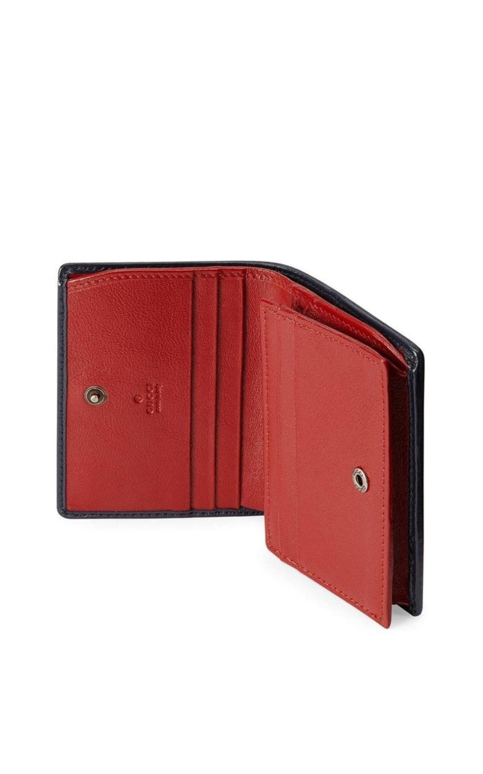 Gucci Blue Gg Marmont Multicolor Wallet - Runway Catalog