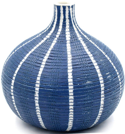 Blue Stripe Tiny Bud Vase