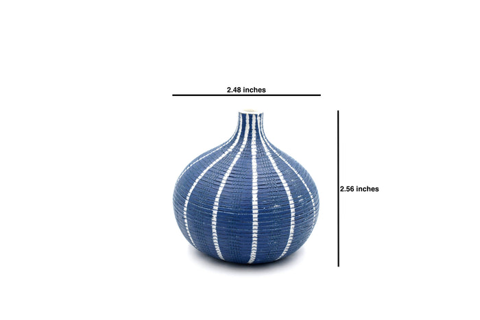 Blue Stripe Tiny Bud Vase