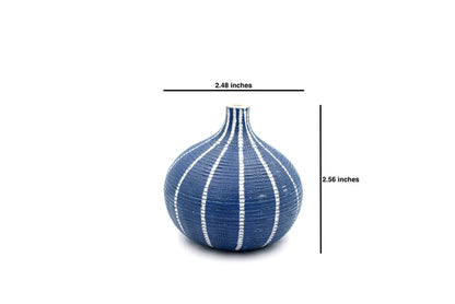 Blue Stripe Tiny Bud Vase