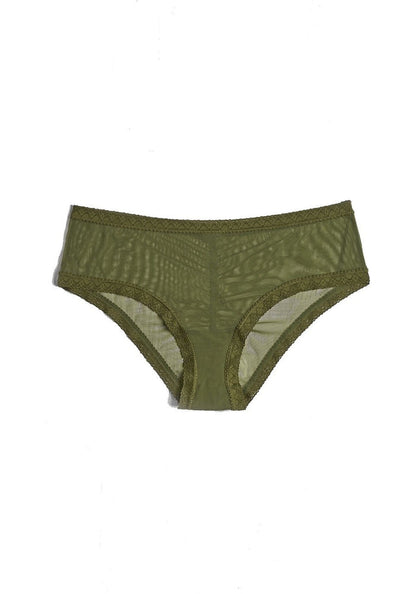 Blush Lingerie The Mesh Lace Trim Hipster Panty - 0259625