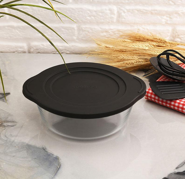 BORCAM Borcam Rond Ovenschaal Met Deksel Zwart | 2100cc