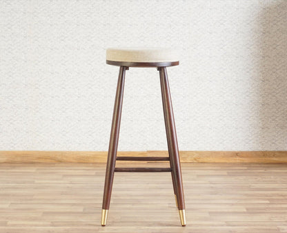 Boston Kitchen Bar Stool with Cushion Furniselan Grey-Finish