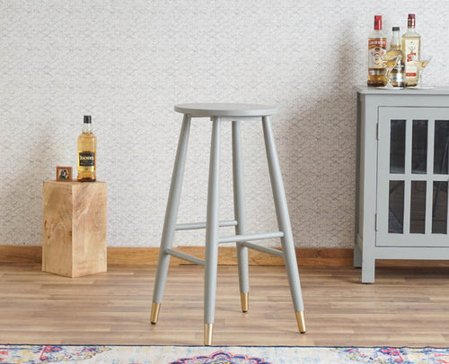 Boston Solid Wood Kitchen Bar Stool Furniselan Cool-Grey