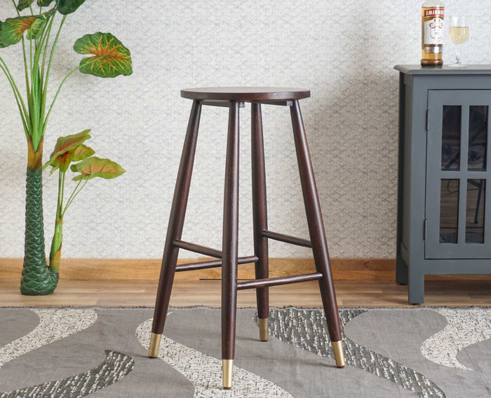 Boston Solid Wood Kitchen Bar Stool Furniselan Grey-Finish