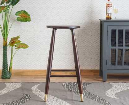 Boston Solid Wood Kitchen Bar Stool Furniselan Grey-Finish