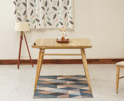 Boston Solid Wood Square Dining Table Four Seater Furniselan Natural-Finish