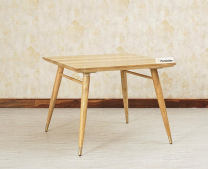 Boston Solid Wood Square Dining Table Four Seater Furniselan Natural-Finish
