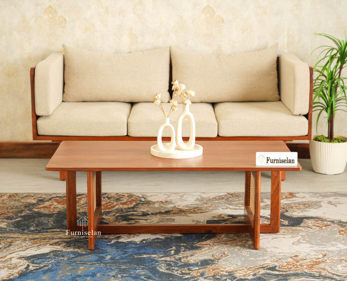 Boston Wooden Luma Coffee Table Brown Finish