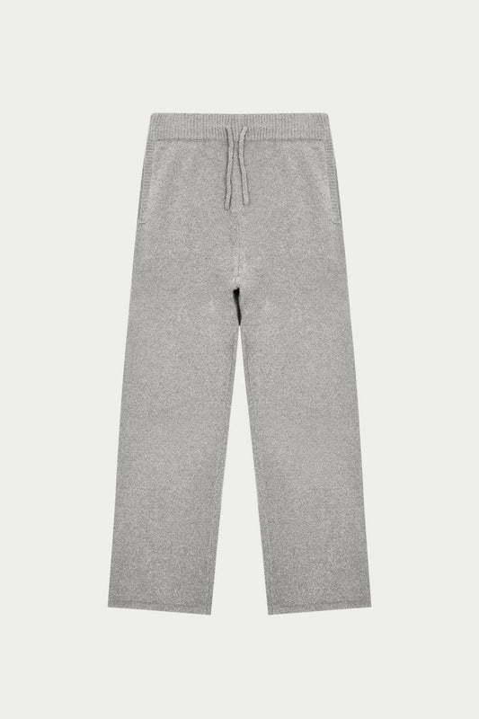 BOUCLE KNIT PANTS - GREY MARL