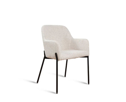 Bravura Rise Dining Chair – Modern Upholstered Dining Chair for Home & Café Textured Beige