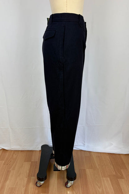 Brooksfield wool button front pants with tartan accents