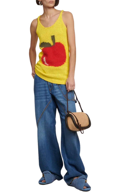 JW Anderson Bumper Small Raffia Shoulder Bag - Runway Catalog