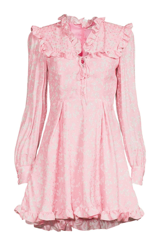Alessandra Rich Butterfly Jacquard Silk Mini Dress - Runway Catalog