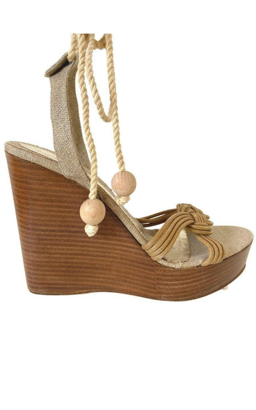 BCBGMAXAZRIA Canvas Wedge Sandal - Runway Catalog