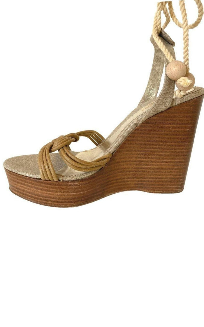 BCBGMAXAZRIA Canvas Wedge Sandal - Runway Catalog