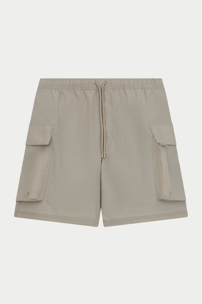 CARGO POCKET SWIM SHORTS - BEIGE