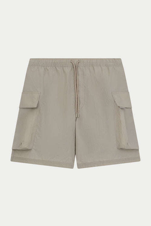CARGO POCKET SWIM SHORTS - BEIGE