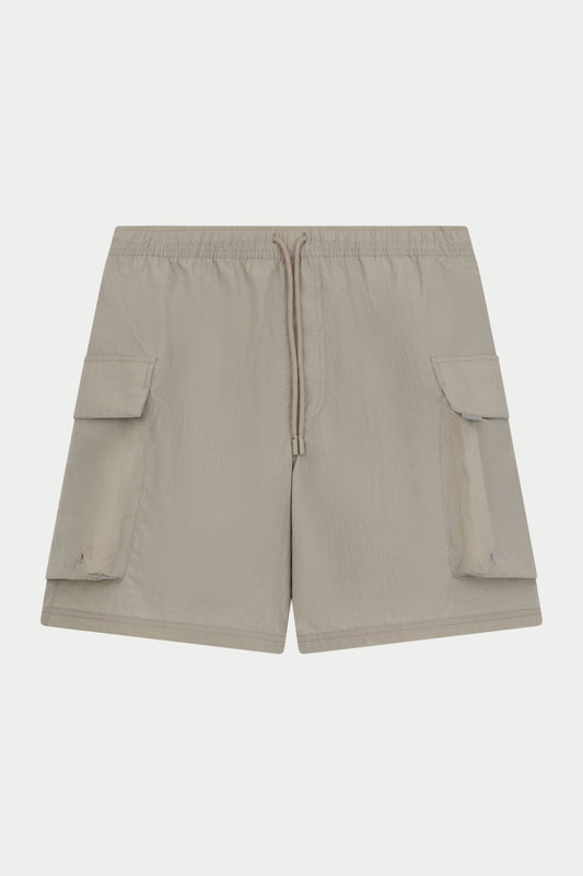 CARGO POCKET SWIM SHORTS - BEIGE