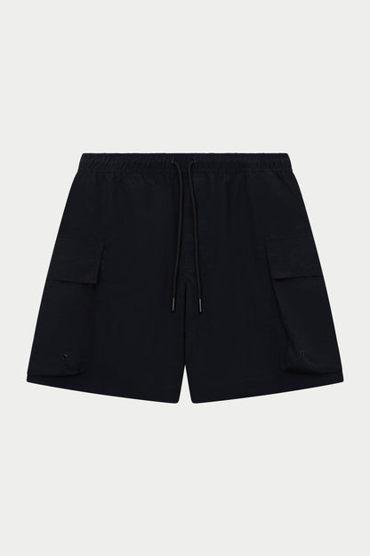 CARGO POCKET SWIM SHORTS - BLACK