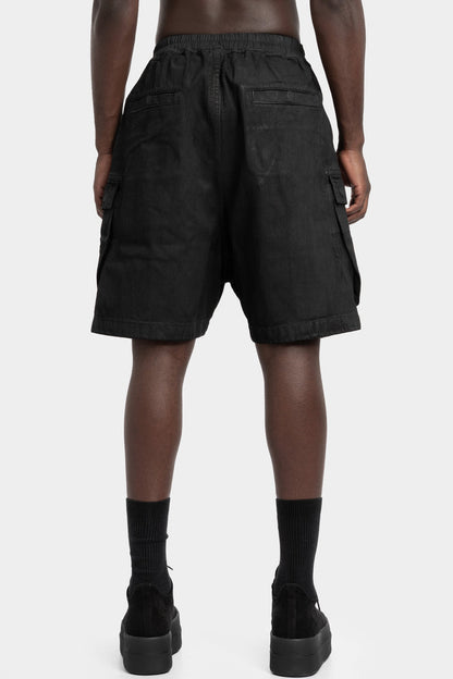 Rick Owens DRKSHDW | AW25 - Cargobela shorts, Wax Denim DU02E7369 BW 99X