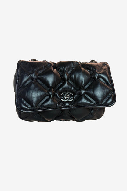 Chanel Quilted Puffy Leather Chain Shoulder Bag