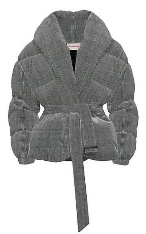 Alexandre Vauthier Checked Stretch - Wool Puffer Jacket - Runway Catalog