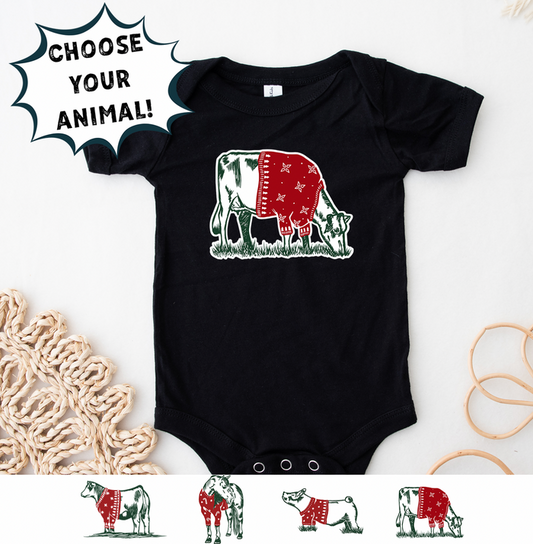 Christmas Sweater- Choose Your Animals – Infant/Toddler/Youth