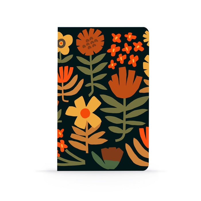Chunky Floral Layflat Journal Notebook: Lined / Classic