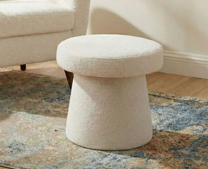 Clawz Cotton Ottoman White