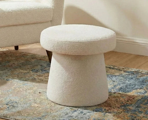 Clawz Cotton Ottoman White