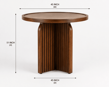 Columbia Wooden Round Side Table Corner Table