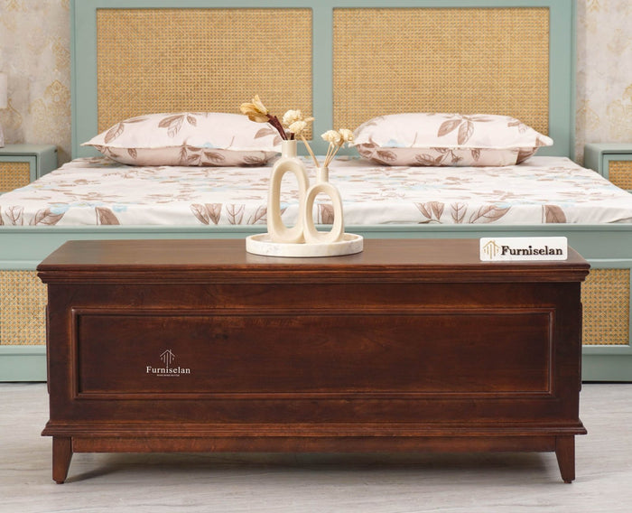 Colva Solid wood Storage Trunk Box - Trunks & Cabinets - Furniselan  - Grey-Finish