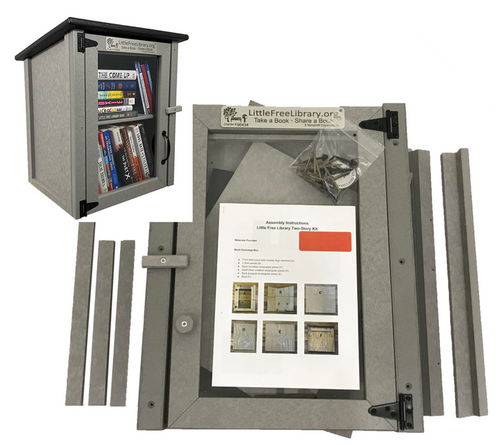 Composite Two Story Gray Kit Little Free Library