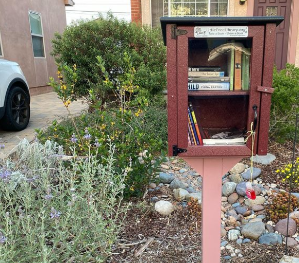 Composite Two Story Maroon Little Free Library