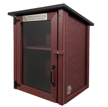 Composite Two Story Maroon Little Free Library