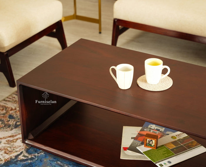 Copenhagen Simple Wooden Coffee Table Furniselan - Grey Finish