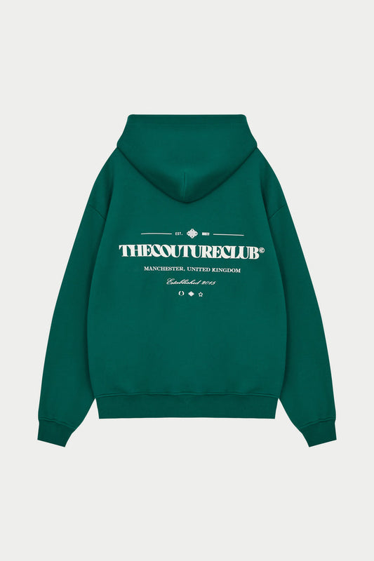 COPYRIGHT MULTI GRAPHIC HOODIE - GREEN