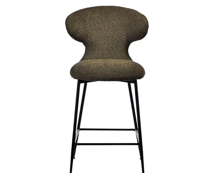 Coral Crest Bar Chair – Modern Upholstered Dining Chair for Home & Café Green