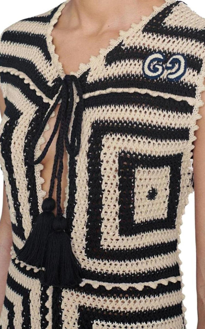 Gucci Crochet - knit Cotton Short Dress - Runway Catalog
