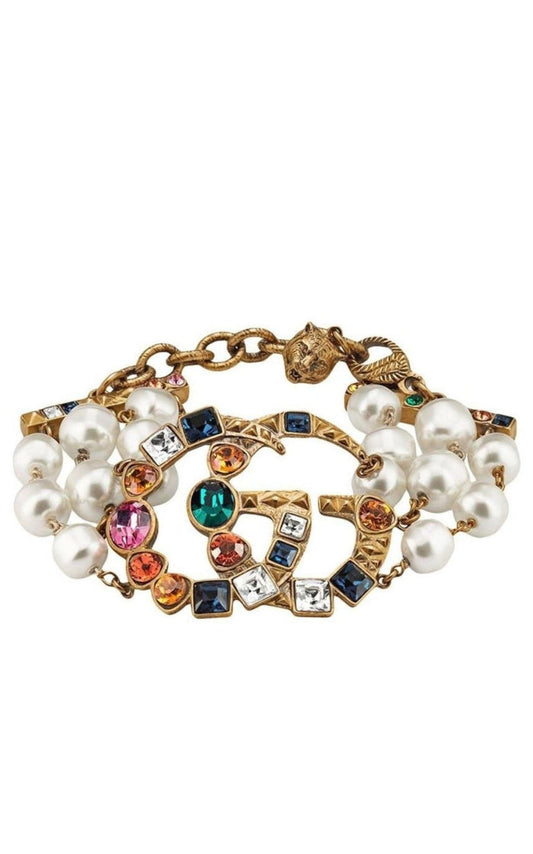 Gucci Crystal Double G Bracelet - Runway Catalog