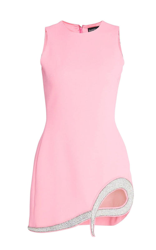 David Koma Crystal - Embellished Cady Mini Dress - Runway Catalog